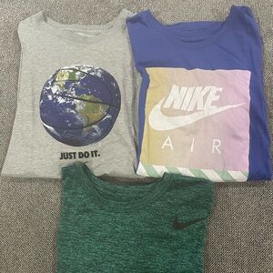 Nike Short Sleeve Tees - Gray, Blue, and Green